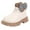 Beige, variant on Girls Fashion Boots Low Heel Side Zipper Outdoor Shoes Fall Winter Girl Ankle Boots (Toddler/Little Kid/Big Kid),Size 1