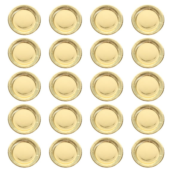 Yiho 20pcs Golden Paper Plates for Party and Wedding