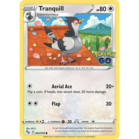 Pokemon GO Tranquill #62