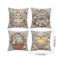 thumbnail image 3 of 4pcs Pillow Covers 18x18, Imitation Embroidery Easter Decorations Throw Pillow Covers, Home Spring Decor for Bedroom Couch Cushion Cover, 3 of 6