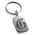 thumbnail image 1 of Stainless Steel Letter G Initial Royal Monogram Engraved Small Rectangle Dog Tag Charm Keychain Keyring, 1 of 1