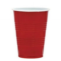 Dart SOLO Party Plastic Cold Drink Cups, 16 oz, Red, 24/Pack, 25 Packs/Carton