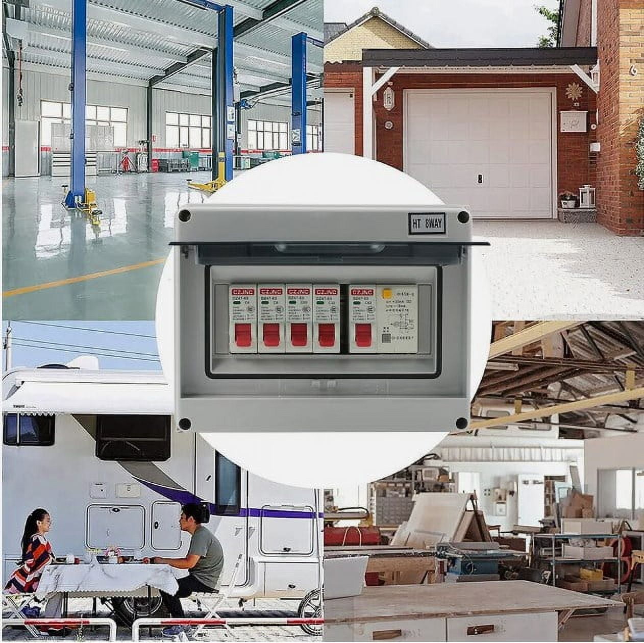Protection Box for Circuit Breakers, Secure Flame Retardant Plastic Enclosure, Convenient Maintenance IP65, for Multiple Applications, Easy Installation (Small)