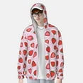 thumbnail image 2 of Fotbe Hand Drawn Strawberry Chaqueta con Protección Solar UPF 50+ para Hombre y Mujer, Camisa con Capucha y Bolsillos-Large, 2 of 7