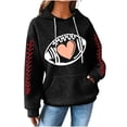 thumbnail image 5 of Camisas de Manga Larga Casual de las Mujeres Impresión No Estructurada Bolsillo Sudadera con Capucha para la Moda de Verano de Primavera, 5 of 5