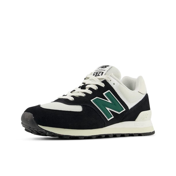 Zapatillas New Balance 574 V2 Varsity de Gamuza Negro Blanco Talle 9 US