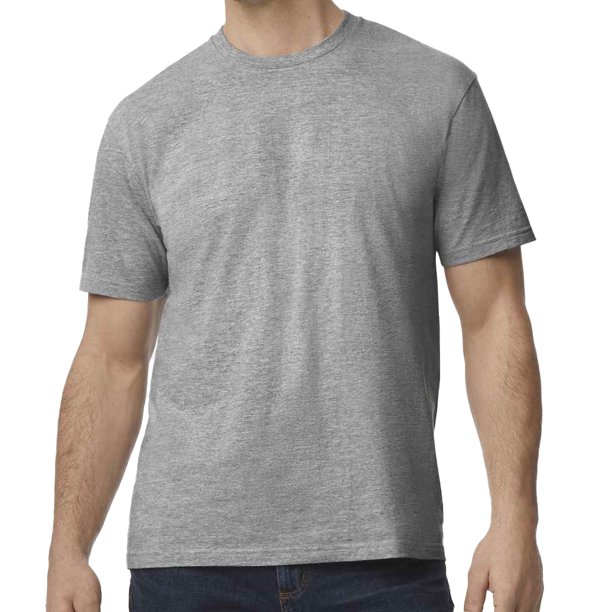 Gildan - Camiseta de Medio para Hombre (Gris Deportivo)