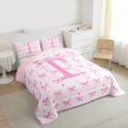 thumbnail image 3 of Homewish Personalized Initial T Bedding Comforter Set 2pcs for Kids Children Teens,Dreamy Princess Twin Comforter Sets Microfiber,Cute Ribbon Bowknot Breathable Bedding Set,Luxury Bedroom Decor, 3 of 8