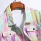 thumbnail image 5 of Chaqueta de mezclilla de manga larga con teñido anudado informal para hombre con bolsillos y cierre de botón Pompotops oipoqjl37599, 5 of 8