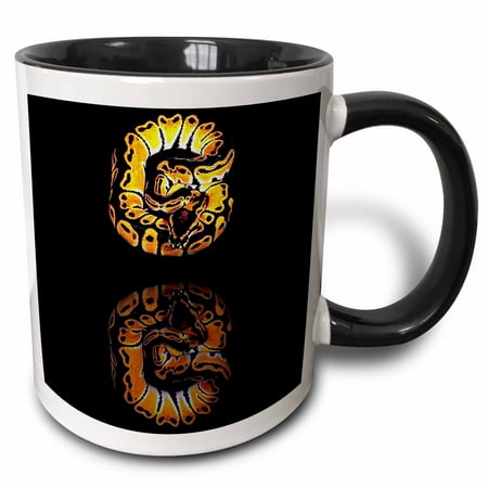 

3dRose Ball Python - Two Tone Black Mug 11-ounce