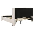 thumbnail image 4 of Benjara Mosy King Platform Bed- White Boucle Upholstered Wingback Headboard, 4 of 6
