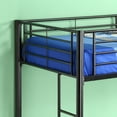 Walker Edison Metal Twin Loft Bed with Workstation Black