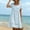 Light Blue, variant on Josdec Women's Square Neck Short Sleeve Babydoll Midi Dresses Eyelet Hollow Hem Solid Color 100% Cotton Casual Dress for Daily Wear in Spring Summer S-3XL