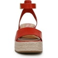 thumbnail image 3 of Franco Sarto Women's Tiffany Espadrille Wedge Sandal Vintage Red 9M, 3 of 5
