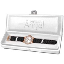 Invicta Women's Angel 1645 Black Silicone Quartz Fashion Watch
