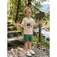 thumbnail image 5 of BemeyourBBs Toddler Baby Boy Duck Hunting Fishing Outfit Infant Baby Boys Summer Clothes Casual Bear Fish Duck Animal Print Short Sleeve T Shirt Tops and Shorts 2 Pcs Set, 5 of 9