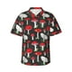 thumbnail image 1 of Fotbe Red Mushrooms Camisa Hawaiana para Hombre Unisex – Camisa Casual de Verano con Botones de Manga Corta de Algodón y Lino,3X-Large, 1 of 7