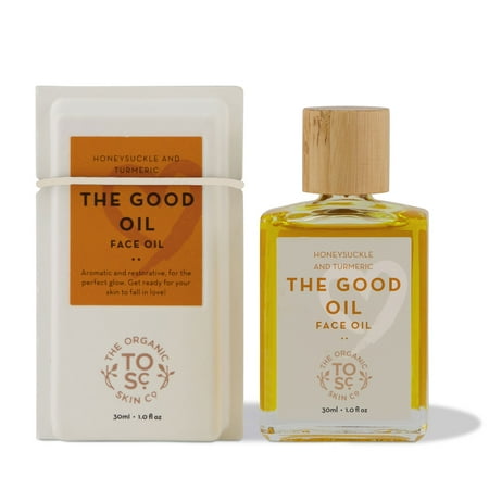The Organic Skin Co. Honeysuckle and Turmeric Face Oil for Women - Turmeric Oil for Face with Calendula & Rosemary Essential Oils - Certified Vegan & Organic