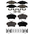 thumbnail image 5 of Detroit Axle - 4pc Brake Pads for 99-04 Ford Mustang, 4 Front and Rear Ceramic Brake Pads 1999 2000 2001 2002 2003 2004 Replacement, 5 of 7