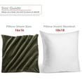 thumbnail image 3 of Nestl Velvet Throw Pillow Covers Solid Square Soft Decorative Pillow Cover for Sofa, 26" x 26", Khaki, Pack of 2, 3 of 8