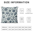thumbnail image 6 of Nautical Coastal Pillow Covers 18x18In Set of 2 Blue Beach Theme Ocean Seashell Coral Starfish Throw Pillow Covers Summer Outdoor Pillow Cases Cotton Cushion Covers Sofa Decor Multiple specifications, 6 of 6