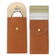 thumbnail image 1 of Uxcell 6 Pcs Bolsa de Reloj de Cuero, Estuche de Viaje Portátil para Joyería, Bolsa de Almacenamiento para un Solo Reloj con Botón a Presión, Marrón/Dorado/Plata, 1 of 6