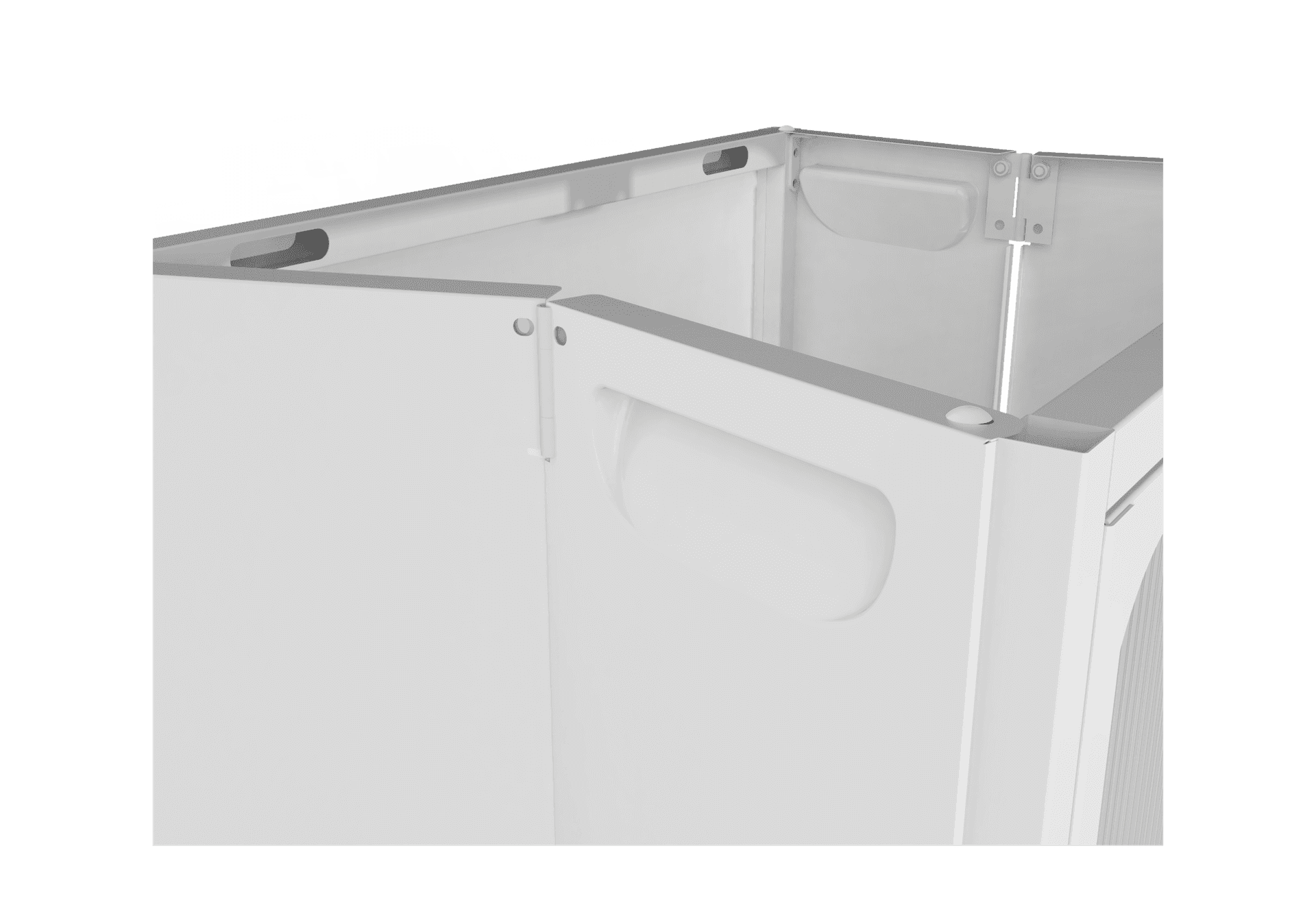 1-Piece Foldable Cabinet, Storage Box with Anti-Slip Design, Easy to DIY Home Storage Container with Door