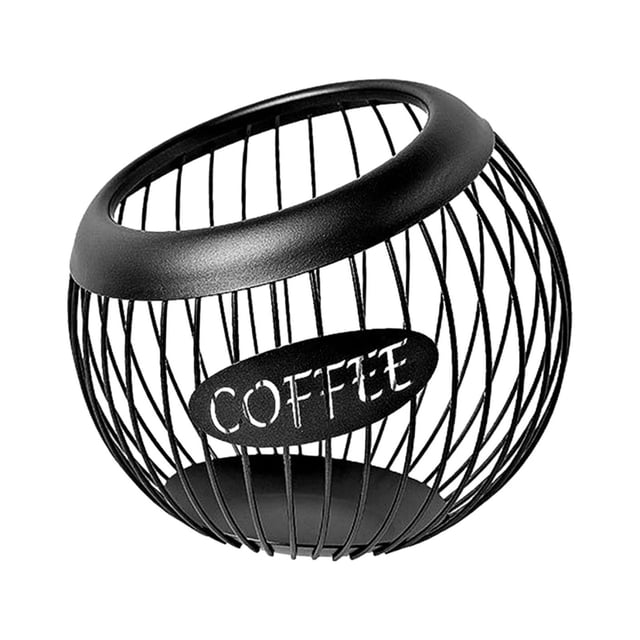 Soporte para Cápsulas de Café Strade Fareast Limited Cesta de Almacenamiento de Hierro Forjado Negro