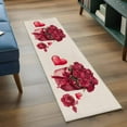 thumbnail image 4 of Roses Bow Box Washable Area Rug 2 x 6 ft Valentine's Day Love Heart, Soft Non Slip Rugs Stain Repellent Indoor Felt Carpet for Living Dining Room Bedroom Home Office, 4 of 9