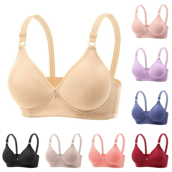 THDHVS Push Up Bra,Bras for Women No Underwire,Wireless Bra Lightly Lined Breathable for Everyday Gentle Support and Comfortable Black