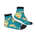 thumbnail image 3 of Bingfone World Map With Landmarks Design Patterned Men'S Women'S Casual Cotton Socks, 3 of 9