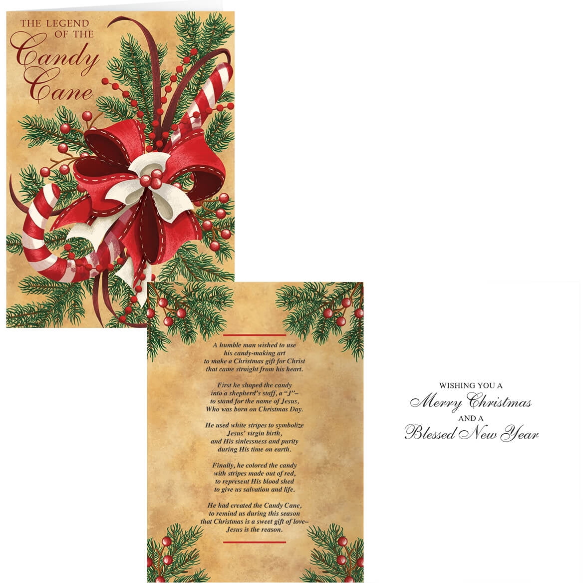 POINSETTIA WREATH Holiday Collection 18 pack Boxed Christmas Cards 915600 2018 