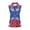 Tie Dye Star Pattern, variant on HUIACONG USA Flag Floral Vintage Print Sleeveless Golf Shirt, Long Use Golf Sleeveless Top for Athletic Outdoor, Comfort Lightweight Women's Golf Shirt