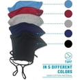 thumbnail image 2 of TUFF XL Face Mask for Adults 5 Pack (Black, Gray, Navy, Blue, Maroon) C-Shaped Design for Easy Breathing, Adjustable Ear Loops, Washable & Reusable, 2 of 8