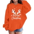 thumbnail image 3 of FUZHIQ Hoodie for Girls Christmas Tree Graphic Print Long Sleeve Tops Comfy Plus Size Hoodies Kids Pullover Sweatshirts Orange for 11-12 Years, 3 of 6