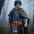 thumbnail image 5 of GOBWCOT Renaissance Belt Pouch Set of 5, Medieval Viking Leather Bracers Pirate Waist Bag Purse Cosplay Costume Accessorie, 5 of 7