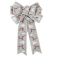 thumbnail image 1 of Vaidha Christmas Large Bow Double Layer Linen Bow Christmas Tree Decoration Bow, 1 of 1