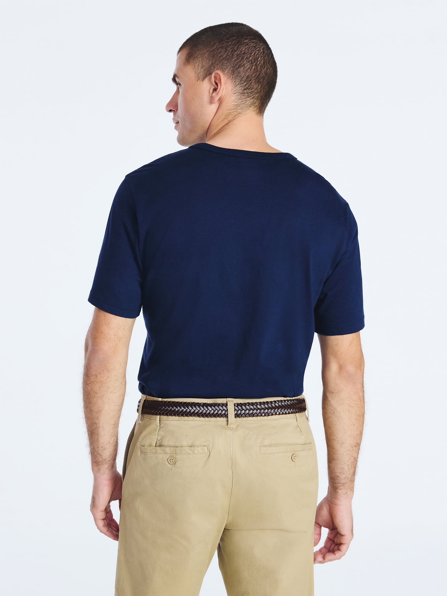 Free Assembly Men’s Everyday Cotton Tee with Short Sleeves, Sizes S-3XL