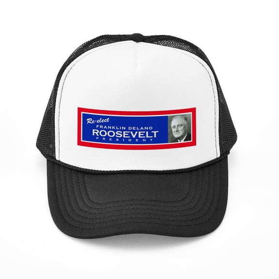 CafePress - FDR - Adjustable Unisex Printed Trucker Hat with Mesh Back