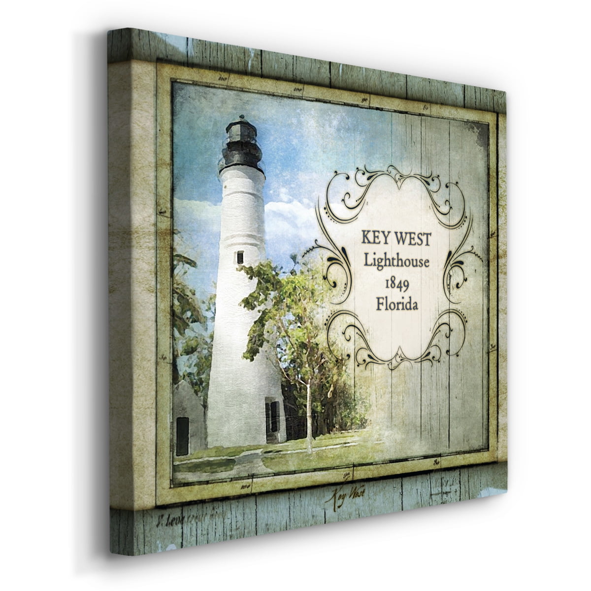 Wexford Home Florida Lighthouse VI-Premium Gallery Wrapped Canvas, 16" x 16" - Ready to Hang