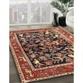 thumbnail image 2 of Ahgly Company Tapis Rond Traditionnel Intérieur Safran Rouge Animal, 4 Pieds Rond, 2 of 6