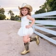 thumbnail image 2 of DREAM PAIRS Girls' Glitter Cowgirl Boots, Mid Calf Western Cowboy Boots for Toddler, Little & Big Kids, 2 of 6
