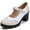 Pink/White, variant on Chunky Mid-Heel Platform Mary Jane Pumps for Women Square Toe Oxfords Dress Shoes Brown 8 US