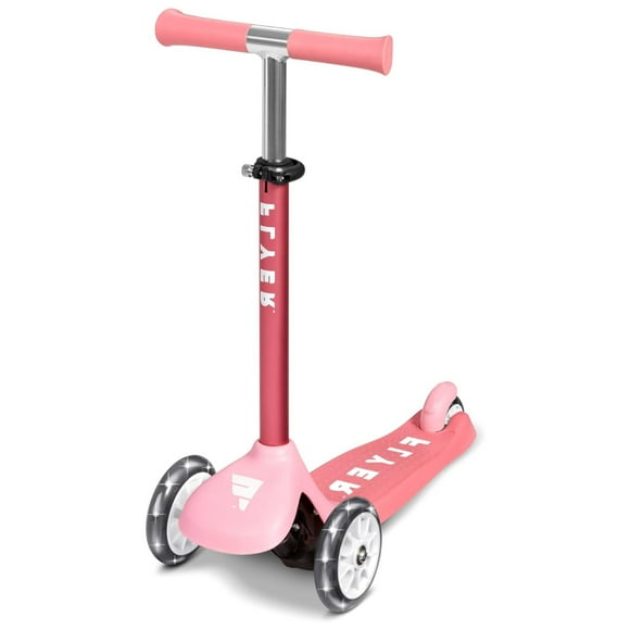 Radio Flyer Kids Toddler Flyer Glider Jr., Ride On Toy with Light Up Wheels, Pink