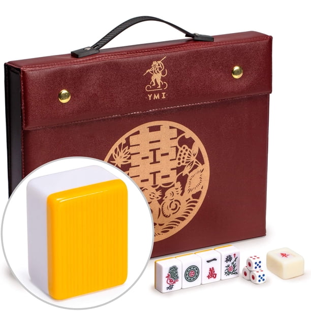 Set de juego de mahjong chino Yellow Mountain Double Happiness