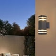 thumbnail image 5 of RuiJiao Black Outdoor Wall Light, Waterproof IP65 LED Porch Light Fixture with Engineering Plastic, Wall Mounted Modern Square/Round Exterior Lighting for Home Garage Patio, 5 of 7