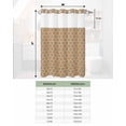 thumbnail image 6 of No Hook Shower Curtain with Snap in Liner, Hand-painted Simple Pattern Retro Linen Hotel Shower Curtains for Bathroom, Washable Shower Curtain Liner Set with Mesh Top Window, 72"x96", 6 of 6