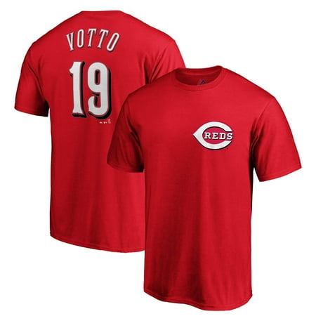 Joey Votto Cincinnati Reds Majestic Official Player Name & Number T-Shirt -