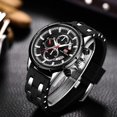 thumbnail image 2 of Mens Chronograph Waterproof Sports Analog Quartz Silicone Band Fashion Wrist Watch for Men, 2 of 7