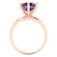 thumbnail image 4 of Clara Pucci 14K Rose Gold 3ct Alexandrite Solitaire Ring for Women, 4 of 8
